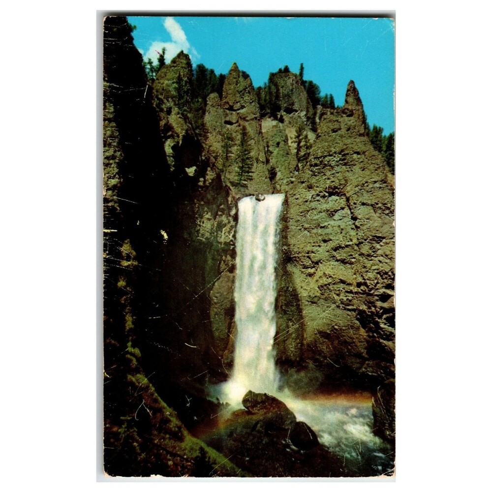 Vintage Tower Fall Yellowstone National Park Postcard Haynes Studios